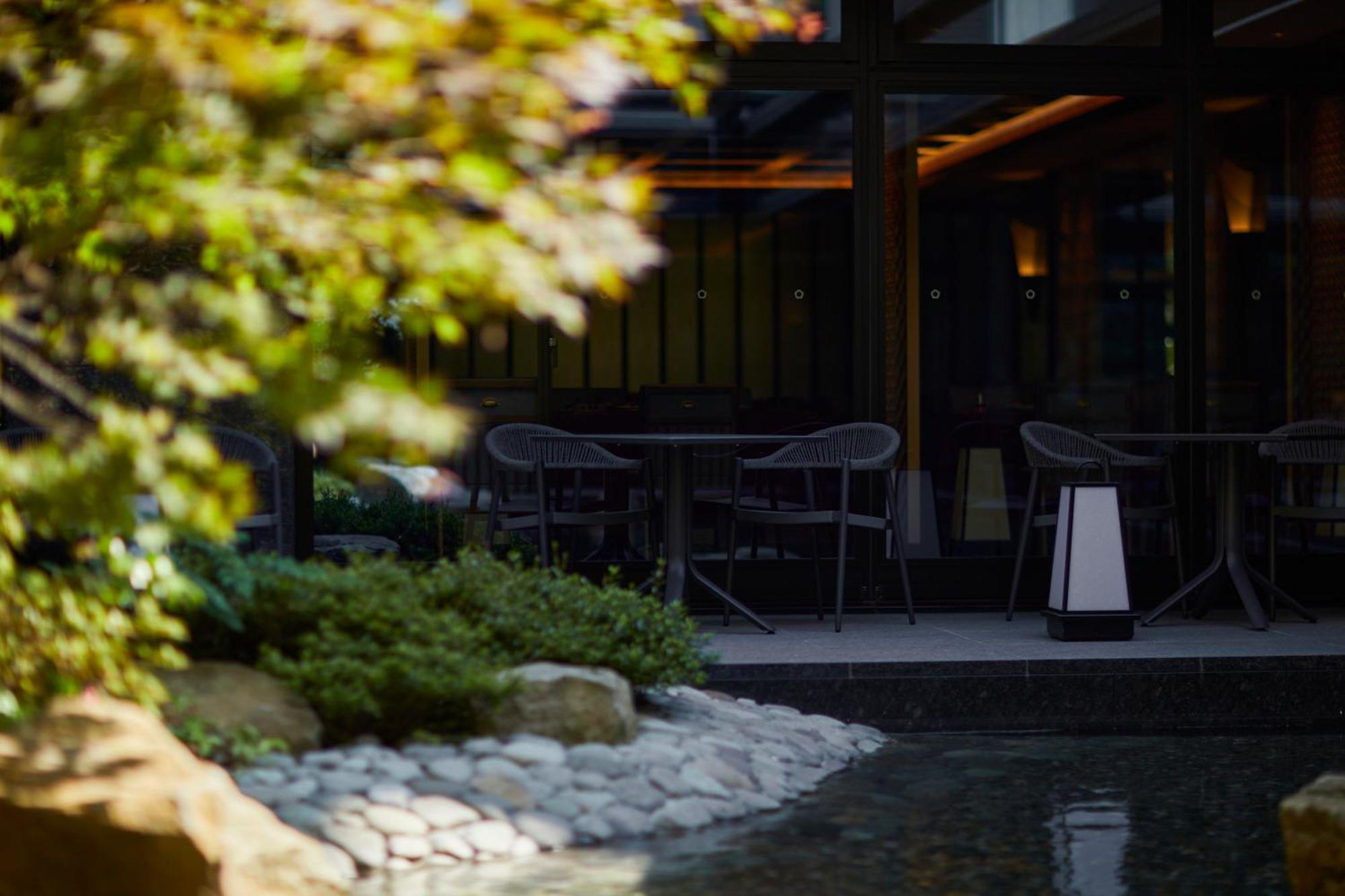 The Hotel Sanraku Kanazawa 21Th December 2022 Open Esterno foto The restaurant's garden